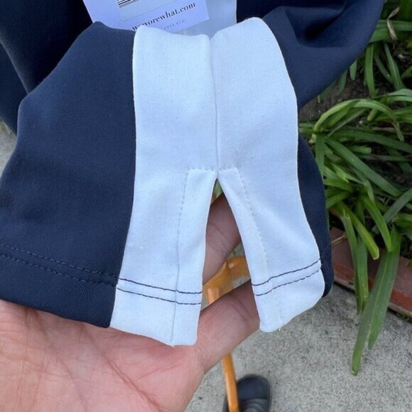 WeWoreWhat Revolve Active Tennis Skort MEDIUM in Solid Blue Navy Optic White - Picture 6 of 10